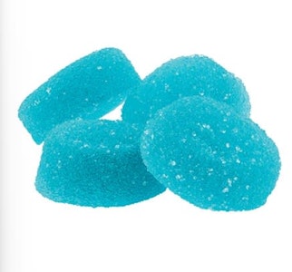 SHRED'EMS - Sour Blue Razzberry Gummies - THC:CBD 2.5mg:5mg x 4