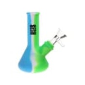 Mini Silicone 5 Inch Bong - Green/Blue/White