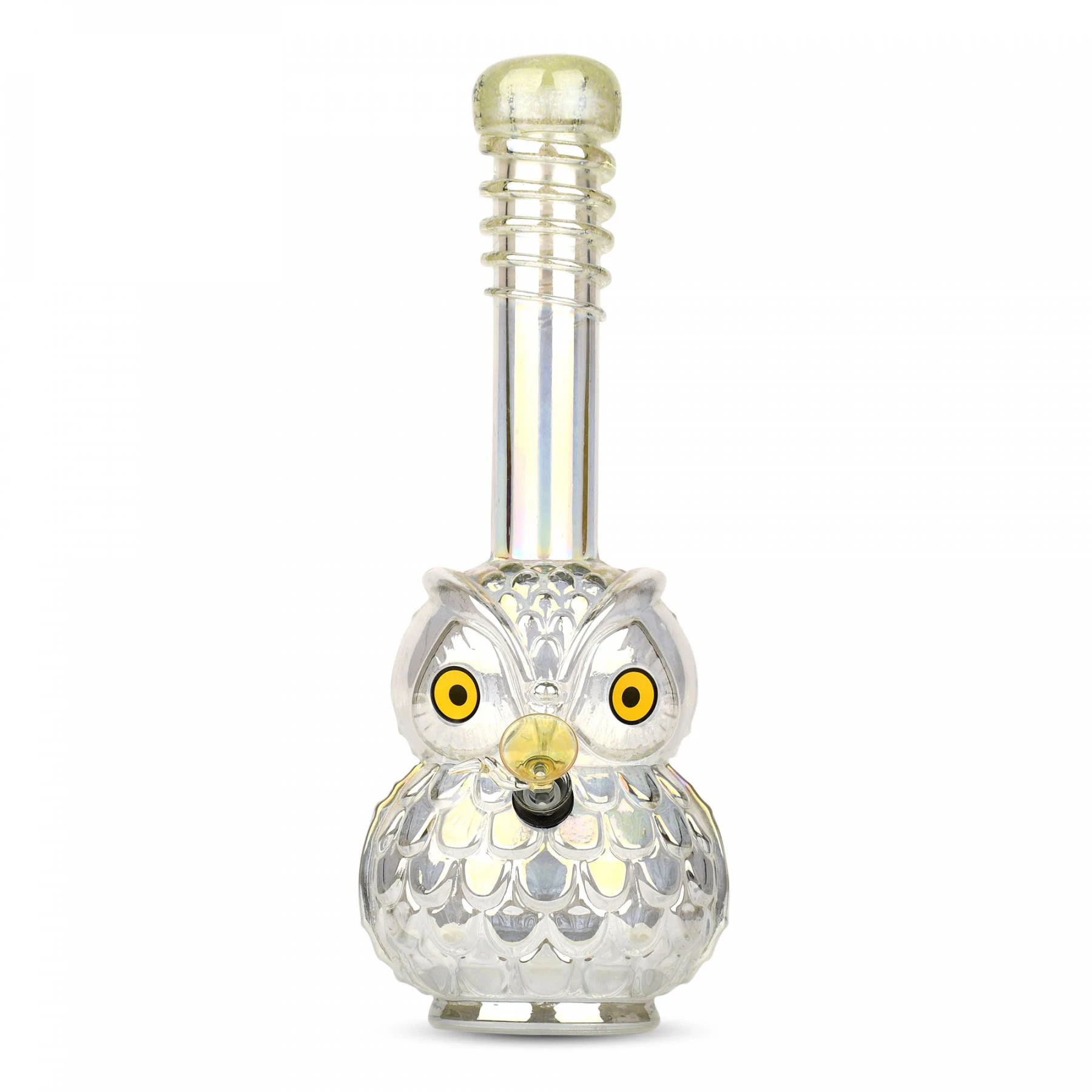 West Coast Gifts  - Retro Glass - 12" Platinum Owl Bong Main Image