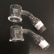 Pulsar Flat top Flared Bottom Quartz Banger 14mm/18mm Male/Female 45 Degree- 18mm male