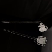 Clear Glass Dabber & Cap- Bent Cone Style