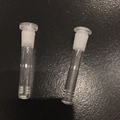 Glass on Glass Downstem ground joint 18/14mm 4.5 to 3- 4" 6 Slit Open Stem