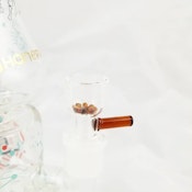 Honeypot Glass 14mm Bowl with Built in Screen Amber