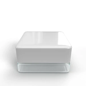 Unbranded - Thick Wall Glass Concentrate Containers - Thick Wall Glass Concentrate Containers- Square White Lid Child resistant 9ml