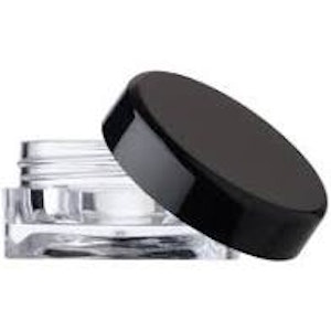 Unbranded - Thick Wall Glass Concentrate Containers- Round Black Lid 7ml