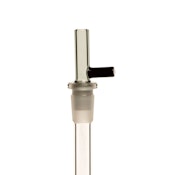 14mm Glass Popper w/ Ice Pinch (Black)