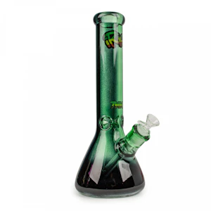 Red Eye Glass  - 15" 7MM GREEN BEAKER TUBE