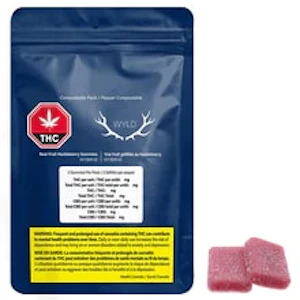WYLD - WYLD Real Fruit Huckleberry Hybrid 2x5mg THC Gummies