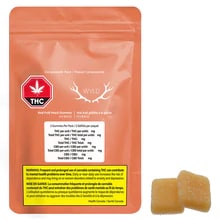 WYLD Real Fruit Peach Hybrid 2x5:25mg THC:CBD Gummies