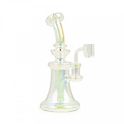 RED EYE - 8" RAINBOW METALLIC RIG WITH 4 HOLE PERC