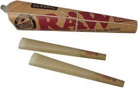 RAW Classic Natural Unrefined Cones 1 1/4, 6 Pack
