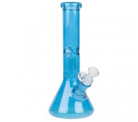 10" Blue Day Glow Beaker Bong