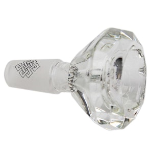 Karma Glass - ACC - Karma Glass - 14mm Diamond Glass Bowl Clear - CLEAR DIAMOND BOWL