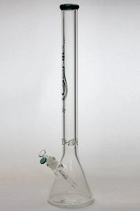 One Wholesale - 24" Genie 9 mm Teal accented beaker water bong