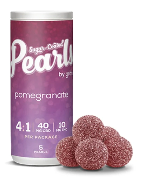 Pearls - Pomegranate 4:1 CBD:THC (5 x 2mg) - Pearls Main Image