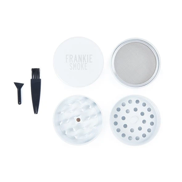 Frankie Smoke - 4 Piece Ceramic Grinder - White Main Image