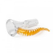 Red Eye Glass 14mm Helix Cone Bowl Piece - Yellow