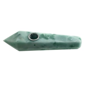 Accessory Distributor - Green Snowflake Crystal Pipe