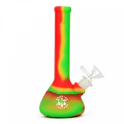 RASTA LIT SILICONE 7.5" BEAKER WATER PIPE