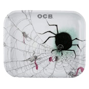 OCB Metal Rolling Tray - Spider Design (Small)