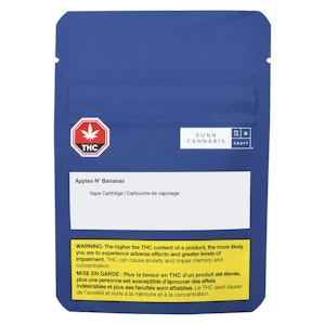 Dunn Cannabis - APPLES N' BANANAS LIVE ROSIN VAPE CART 1G