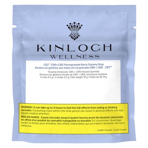 Kinloch Wellness - CBZ + CBN + CBD Pomegranate Berry Gummy Drop Gummies  4 Pack Soft Chews