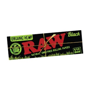 RAW - RAW BLACK ORGANIC UNREFINED ARTISAN 1 1/4 PAPERS