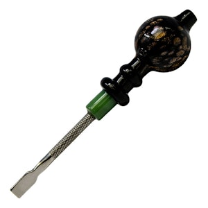 Maple Craft - Dabbing Stick - Black Sparkly / Carb Cap - Flat Scooper