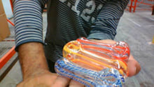 The Smoke and Leaf - 3" Peanut Linear CL Glass Hand Pipe