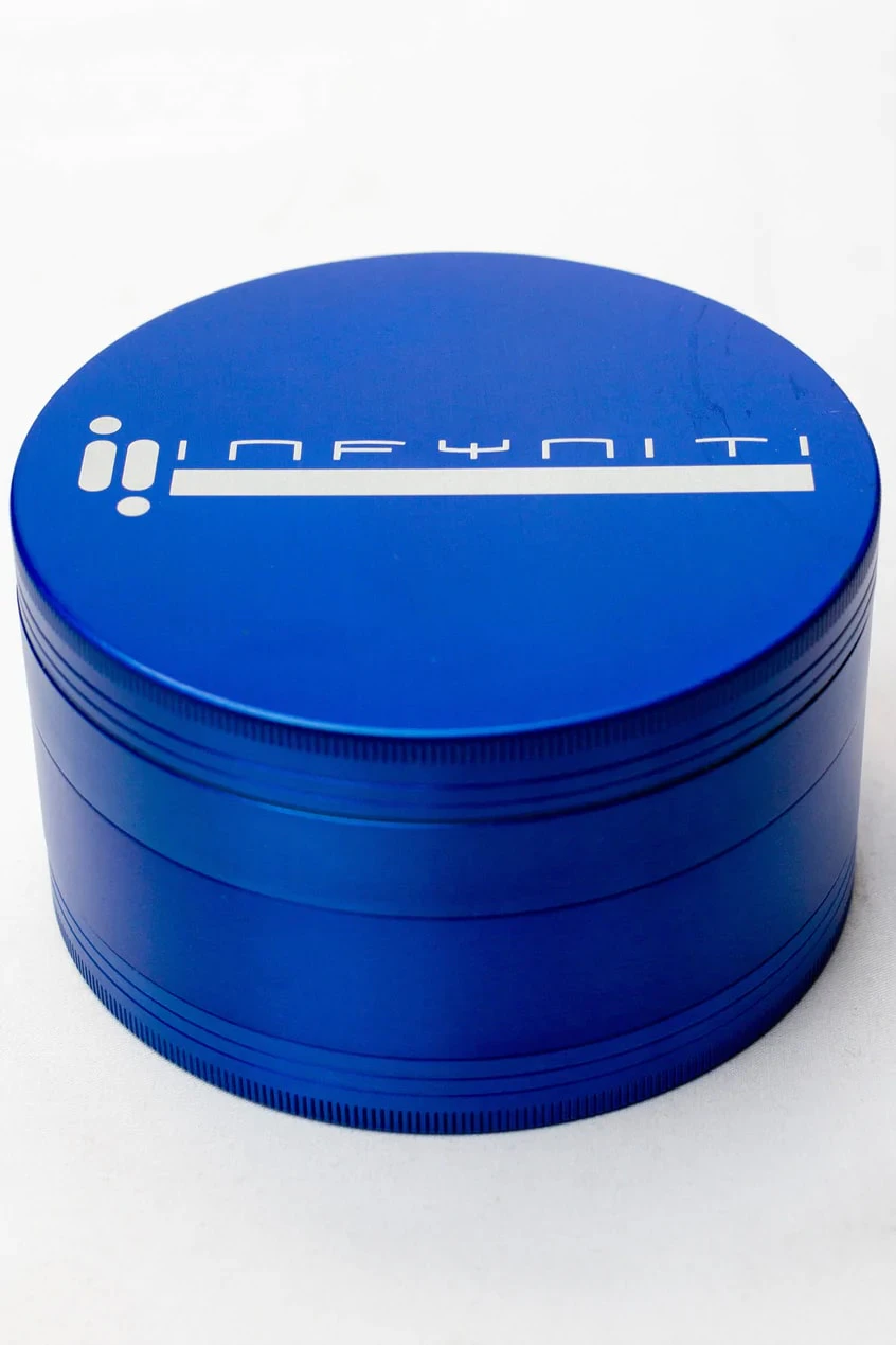 ONE WHOLESALE - 4" Giant Metal 4 Part Grinder - Infynity - Blue Main Image