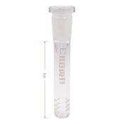 Crown Glass 3 Inches White Stem 14mm - 14mm