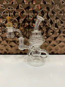 Hand Blown Cloud Cover Glass - Clear Kleincycler - Banger, Terp Peals and Carp Cap Combo