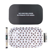 Giddy Rolling Tray Bundles - with Lid Cones and Papers Prison