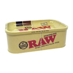 RAW - MEDIUM RAW MUNCHIES TIN BOX w/ TRAY
