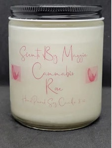Faire - Cannabis Rose 8 Ounce Hand Poured 100% Soy Candle - Scents by Maggie