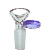 Glass Flat Handle Male Bowls - Lilac Purple