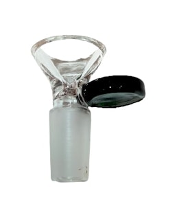 NoName - Glass Flat Handle Male Bowl | Black