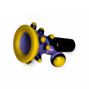 Red Eye Glass - Red Eye Glass 14mm Pop Art Cone Bowl Piece Purple