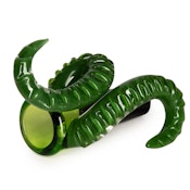 Red Eye Glass 14mm Tentacle Bowl Piece - Green