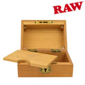 RAW Naturawl Lockable Teakwood Smoker's Box