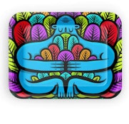 Rolling Tray - Blue Statue Medium