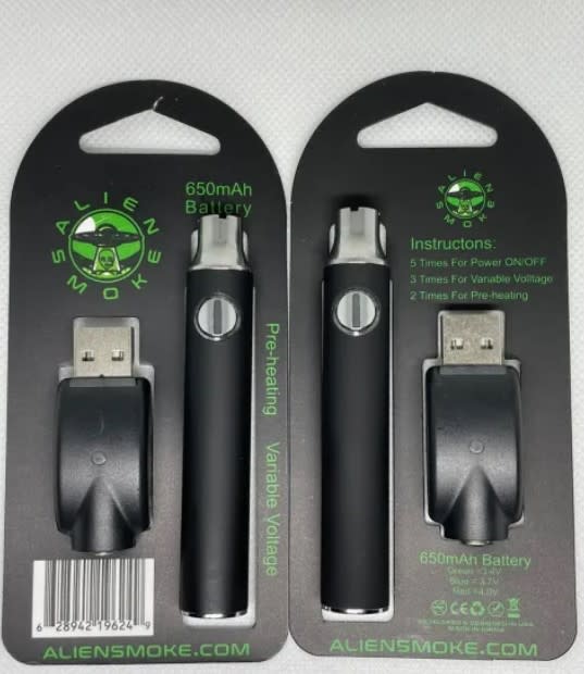 Alien Smoke 510 Vape Battery 650mah (Black) - Cost Cannab...