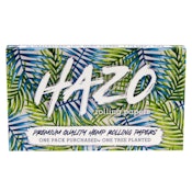 HAZO - 1 1/4 Size Unbleached Hemp Rolling Papers + Tips