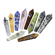 Stone Crystal Gem Pipe - 5"