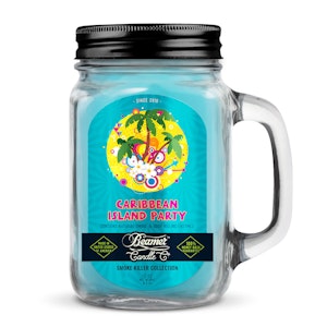Beamer Candles - 12oz Mason Jar Candle - Caribbean Island Party(Odor Eliminating)