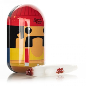 CHEECH & CHONG™ GLASS - 6" Labrador Hand Pipe W/ Collectible Tin