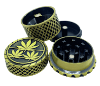 Small 3-Leaf 4 Parts Grinder | Gold