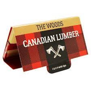 Canadian Lumber - CANADIAN LUMBER WOODS UNBLEACHED PURE WOOD ROLLING PAPERS 1 1/4 W/TIPS
