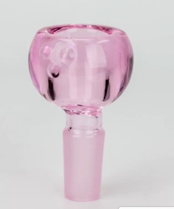 One whole sale - Three dots round thick glass bowl 14mm pink