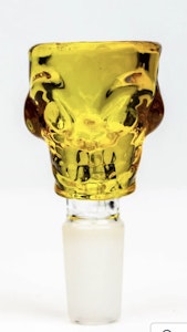 One whole sale - Skull shape glass Small bowl for 14 mm female  Gold